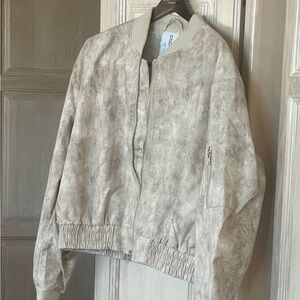 Unisex Beige Bomber Jacket